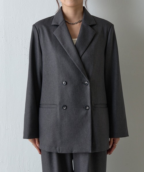 COLONY 2139(コロニートゥーワンスリーナイン)の「ウールライクオーバーテーラードジャケット(テーラードジャケット・レディース・ブラウン/チャコールグレー/ブラック・MEDIUM/SMALL)」の4枚目の写真