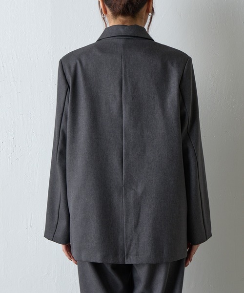 COLONY 2139(コロニートゥーワンスリーナイン)の「ウールライクオーバーテーラードジャケット(テーラードジャケット・レディース・ブラウン/チャコールグレー/ブラック・MEDIUM/SMALL)」の6枚目の写真