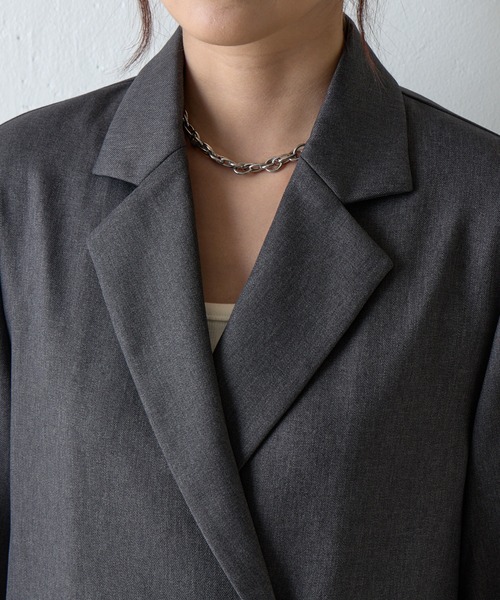 COLONY 2139(コロニートゥーワンスリーナイン)の「ウールライクオーバーテーラードジャケット(テーラードジャケット・レディース・ブラウン/チャコールグレー/ブラック・MEDIUM/SMALL)」の7枚目の写真