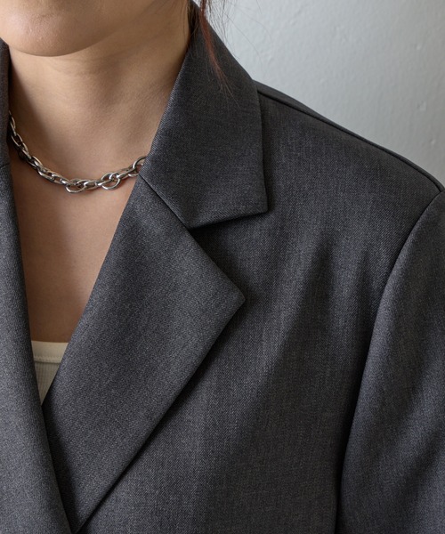 COLONY 2139(コロニートゥーワンスリーナイン)の「ウールライクオーバーテーラードジャケット(テーラードジャケット・レディース・ブラウン/チャコールグレー/ブラック・MEDIUM/SMALL)」の8枚目の写真