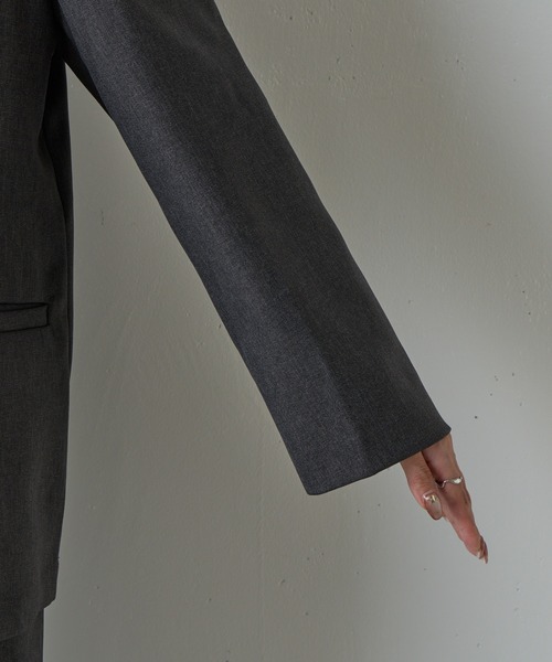 COLONY 2139(コロニートゥーワンスリーナイン)の「ウールライクオーバーテーラードジャケット(テーラードジャケット・レディース・ブラウン/チャコールグレー/ブラック・MEDIUM/SMALL)」の16枚目の写真