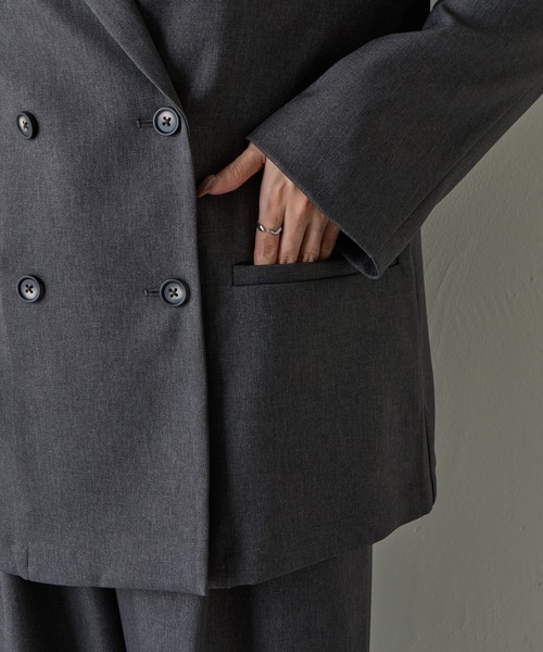 COLONY 2139(コロニートゥーワンスリーナイン)の「ウールライクオーバーテーラードジャケット(テーラードジャケット・レディース・ブラウン/チャコールグレー/ブラック・MEDIUM/SMALL)」の13枚目の写真