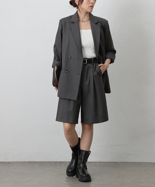 COLONY 2139(コロニートゥーワンスリーナイン)の「ウールライクオーバーテーラードジャケット(テーラードジャケット・レディース・ブラウン/チャコールグレー/ブラック・MEDIUM/SMALL)」の20枚目の写真