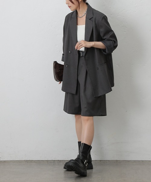 COLONY 2139(コロニートゥーワンスリーナイン)の「ウールライクオーバーテーラードジャケット(テーラードジャケット・レディース・ブラウン/チャコールグレー/ブラック・MEDIUM/SMALL)」の21枚目の写真