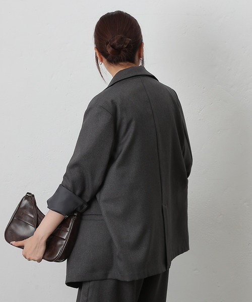 COLONY 2139(コロニートゥーワンスリーナイン)の「ウールライクオーバーテーラードジャケット(テーラードジャケット・レディース・ブラウン/チャコールグレー/ブラック・MEDIUM/SMALL)」の19枚目の写真