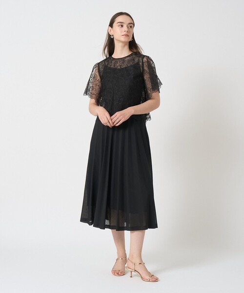 アナイ　チュールブラウス　36 セール】レースフラワーチュールTブラウス（シャツ/ブラウス）｜ANAYI