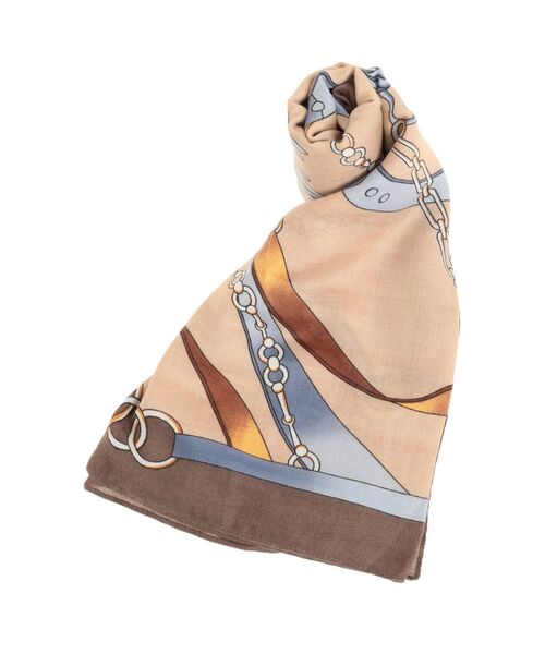 TONAL（トーナル）の「ベルトタッセル柄ストール（ストール/ショール・レディース・グレー/ベージュ・FREE）」の4枚目の写真