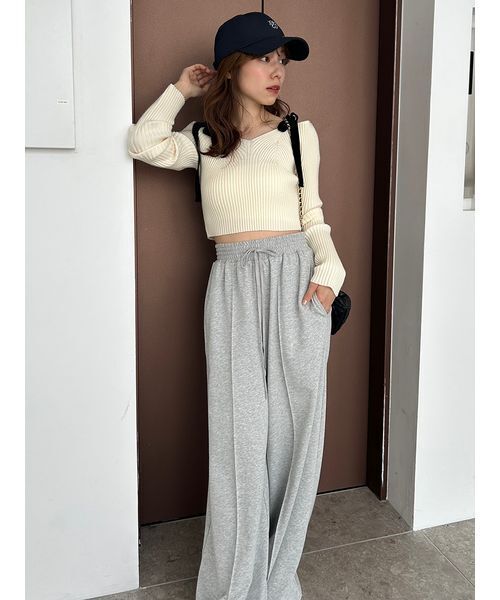 SNIDEL（スナイデル）の「バリエーションワイドパンツ（その他パンツ・レディース・ライトグレー/ブラウン/パープル・0/1）」の5枚目の写真