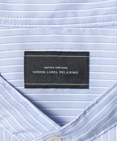 green label relaxing（グリーンレーベルリラクシング）の「W/R オックス バンドカラー シャツ（シャツ/ブラウス・メンズ・ベージュ/ライトブルー/ホワイト/ライトグレー・M/XL/L/S）」の8枚目の写真