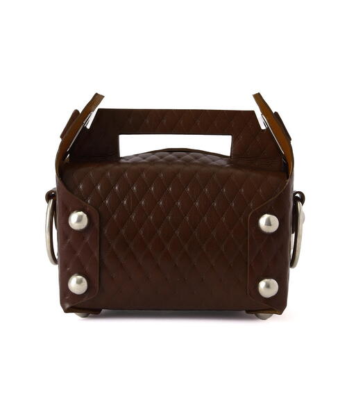 MASU（エムエーエスユー）の「MASU/エムエーエスユー/LEATHER CAKE BAG/ M25F9OJ008（トートバッグ・メンズ・ブラック/ブラウン/ゴールド/シルバー・F）」の10枚目の写真