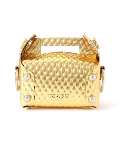 MASU（エムエーエスユー）の「MASU/エムエーエスユー/LEATHER CAKE BAG/ M25F9OJ008（トートバッグ・メンズ・ブラック/ブラウン/ゴールド/シルバー・F）」の6枚目の写真