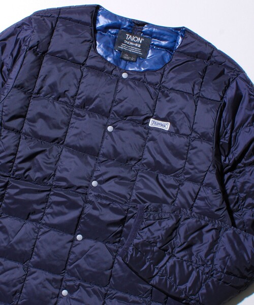 TAION(タイオン)の「【UNISEX/4サイズ/6色展開】FREDYMAC別注 TAION インナーダウンジャケット(ダウンジャケット/コート・メンズ・ネイビー/ベージュ/ライトグレー/ダークオリーブ/ブラック/チャコールグレー・M/L/XL/XXL)」の6枚目の写真