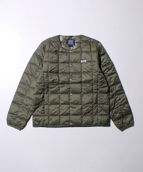 TAION(タイオン)の「【UNISEX/4サイズ/6色展開】FREDYMAC別注 TAION インナーダウンジャケット(ダウンジャケット/コート・メンズ・ネイビー/ベージュ/ライトグレー/ダークオリーブ/ブラック/チャコールグレー・M/L/XL/XXL)」の8枚目の写真