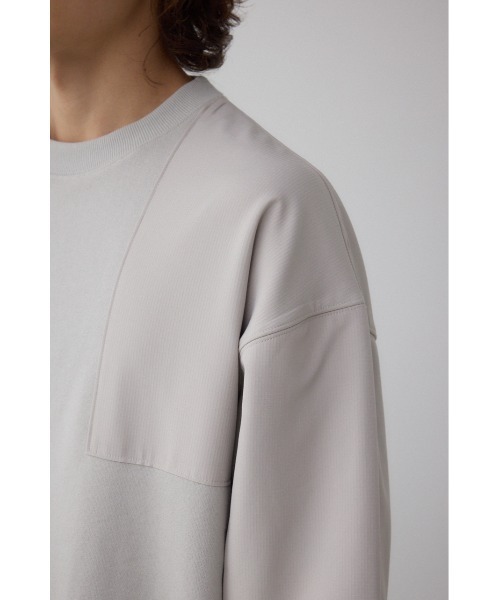 AZUL by moussy(アズールバイマウジー)の「クロスパネルスウェット(スウェット・メンズ・カーキ/ブラック/ライトグレー/ダークネイビー・SMALL/LARGE/MEDIUM)」の13枚目の写真