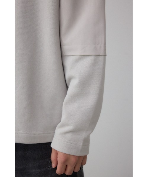 AZUL by moussy(アズールバイマウジー)の「クロスパネルスウェット(スウェット・メンズ・カーキ/ブラック/ライトグレー/ダークネイビー・SMALL/LARGE/MEDIUM)」の14枚目の写真