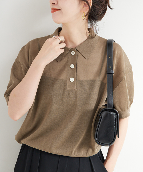 B.C STOCK(ベーセーストック)の「《追加2》【WEB限定】手洗い可 / シアースキッパープルオーバー(ニット/セーター・レディース・ブラック/カーキ/ボルドー・FREE)」の2枚目の写真