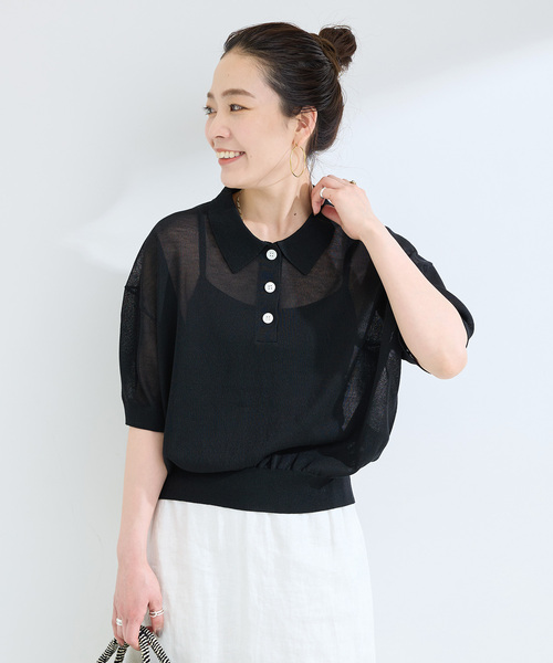 B.C STOCK(ベーセーストック)の「《追加2》【WEB限定】手洗い可 / シアースキッパープルオーバー(ニット/セーター・レディース・ブラック/カーキ/ボルドー・FREE)」の8枚目の写真