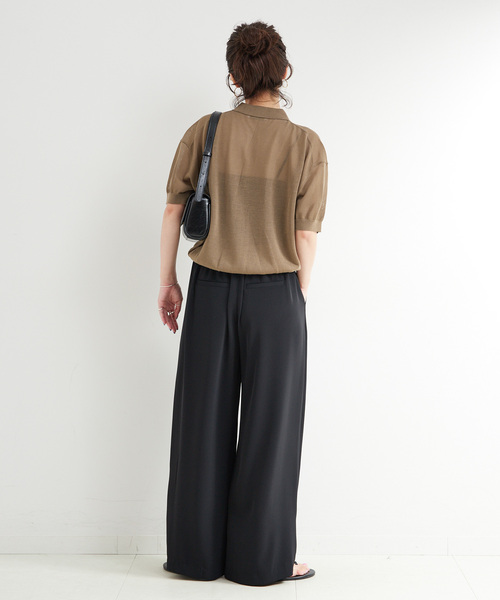 B.C STOCK(ベーセーストック)の「《追加2》【WEB限定】手洗い可 / シアースキッパープルオーバー(ニット/セーター・レディース・ブラック/カーキ/ボルドー・FREE)」の13枚目の写真