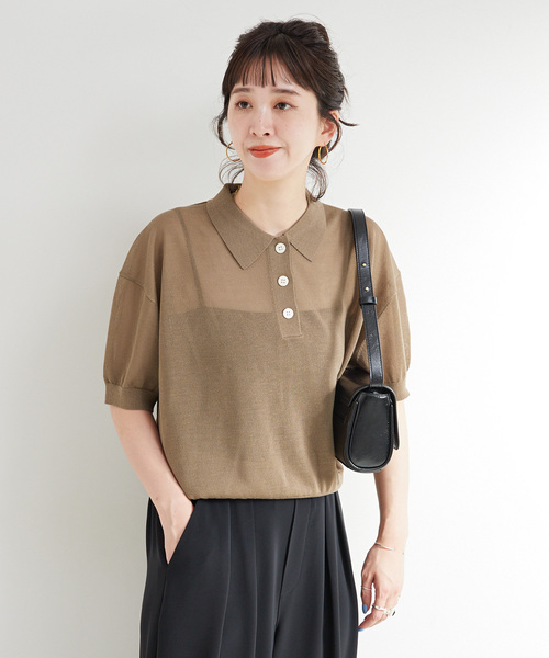B.C STOCK(ベーセーストック)の「《追加2》【WEB限定】手洗い可 / シアースキッパープルオーバー(ニット/セーター・レディース・ブラック/カーキ/ボルドー・FREE)」の14枚目の写真