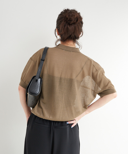 B.C STOCK(ベーセーストック)の「《追加2》【WEB限定】手洗い可 / シアースキッパープルオーバー(ニット/セーター・レディース・ブラック/カーキ/ボルドー・FREE)」の18枚目の写真
