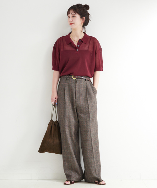 B.C STOCK(ベーセーストック)の「《追加2》【WEB限定】手洗い可 / シアースキッパープルオーバー(ニット/セーター・レディース・ブラック/カーキ/ボルドー・FREE)」の20枚目の写真