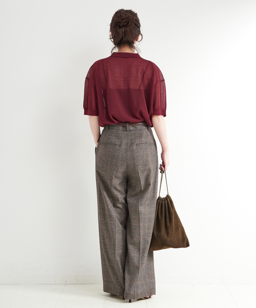 B.C STOCK(ベーセーストック)の「《追加2》【WEB限定】手洗い可 / シアースキッパープルオーバー(ニット/セーター・レディース・ブラック/カーキ/ボルドー・FREE)」の22枚目の写真