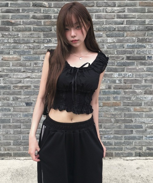 anyonemore（エニワンモア）の「サイドライン配色トラックトレーニングパンツ（その他パンツ・レディース・ブラウン/ブラック・FREE）」の5枚目の写真