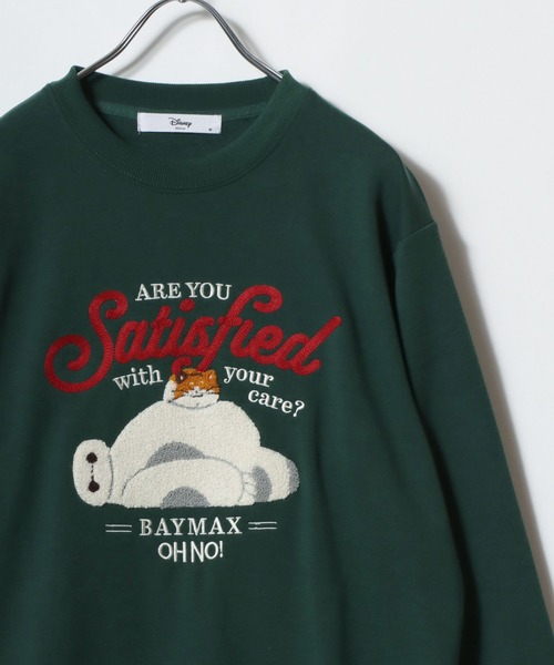 Disney(ディズニー)の「Disney/ディズニー ミッキー/ミニー/ベイマックス 裏毛 サガラ刺繍 クルーネックスウェットトレーナー(スウェット・レディース・ベージュ系その他/マスタード/チャコール/グリーン系その他/ワイン/グレー系その他/クリーム/オレンジ系その他・M/L)」の6枚目の写真
