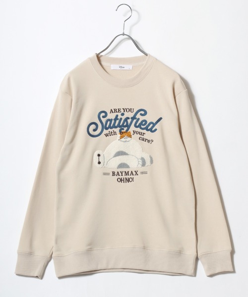 Disney(ディズニー)の「Disney/ディズニー ミッキー/ミニー/ベイマックス 裏毛 サガラ刺繍 クルーネックスウェットトレーナー(スウェット・レディース・ベージュ系その他/マスタード/チャコール/グリーン系その他/ワイン/グレー系その他/クリーム/オレンジ系その他・M/L)」の9枚目の写真