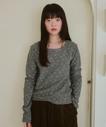 common gull products.(コモンガルプロダクツ)の小さなお花畑のワッフルロンTEE(Tシャツ/カットソー)