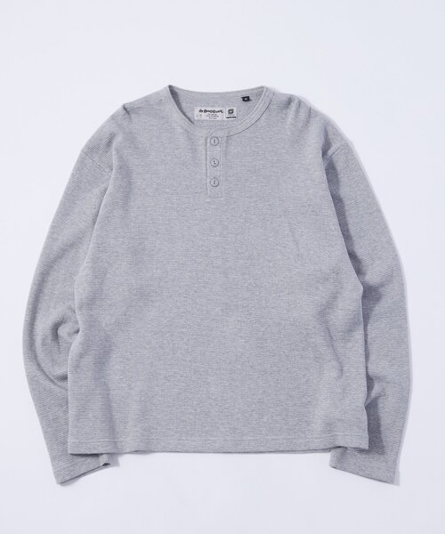 Sourcream（サワークリーム）の「【Sourcream】ワッフルヘンリーネックトップス（Tシャツ/カットソー・レディース・ブラック/ホワイト/グレー/ネイビー/ブラック系その他・LARGE/MEDIUM/SMALL）」の6枚目の写真