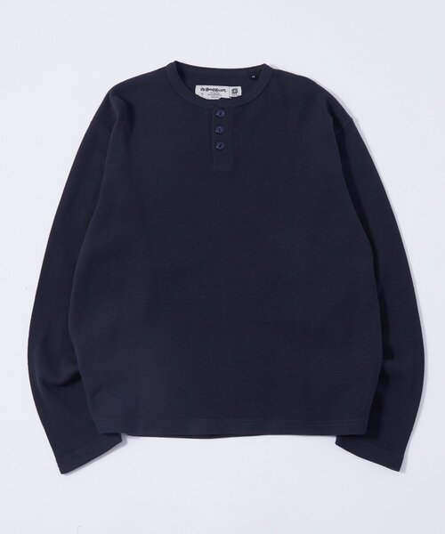 Sourcream（サワークリーム）の「【Sourcream】ワッフルヘンリーネックトップス（Tシャツ/カットソー・レディース・ブラック/ホワイト/グレー/ネイビー/ブラック系その他・LARGE/MEDIUM/SMALL）」の7枚目の写真