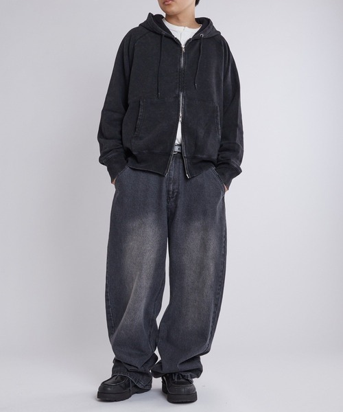 Sourcream（サワークリーム）の「【Sourcream】ワッフルヘンリーネックトップス（Tシャツ/カットソー・レディース・ブラック/ホワイト/グレー/ネイビー/ブラック系その他・LARGE/MEDIUM/SMALL）」の9枚目の写真