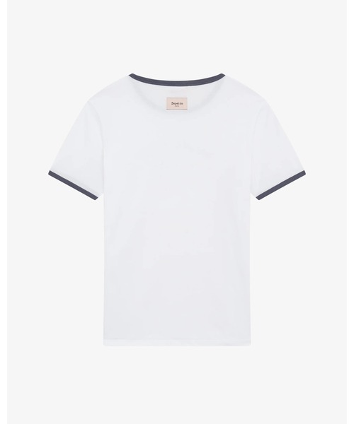 Repetto（レペット）の「ツートーン バレエスタジオ Tシャツ / S0682（Tシャツ/カットソー・レディース・ホワイト×グレー・SMALL/MEDIUM）」の2枚目の写真