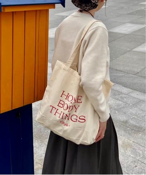 Burner(バーナー)の「【OKUOKU 0909】ロゴキャンバス ショルダートート ruf-bag-3-18【RBTS】(ショルダーバッグ・メンズ・アイボリー/レッド・FREE)」の7枚目の写真