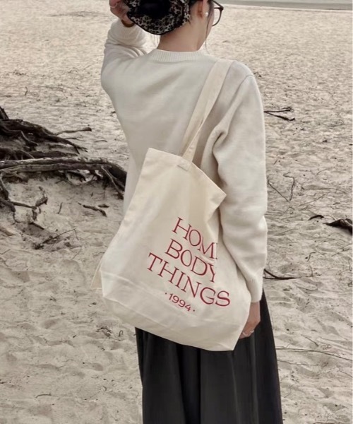 Burner(バーナー)の「【OKUOKU 0909】ロゴキャンバス ショルダートート ruf-bag-3-18【RBTS】(ショルダーバッグ・メンズ・アイボリー/レッド・FREE)」の8枚目の写真