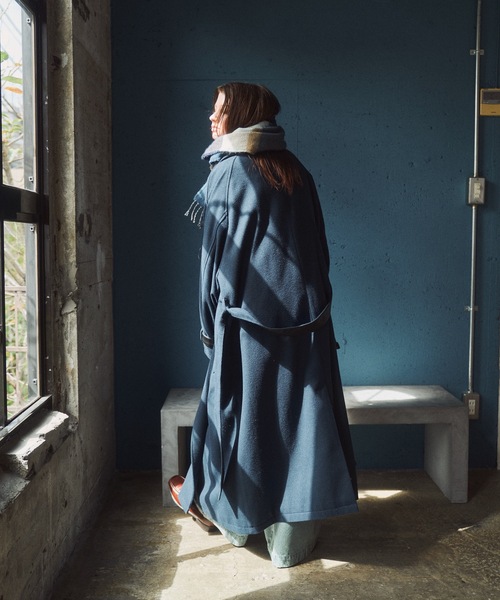 cii（シー）の「reversible check muffler / リバーシブルチェックマフラー（マフラー・メンズ・ブルー/ブラウン/ブラック・FREE）」の17枚目の写真