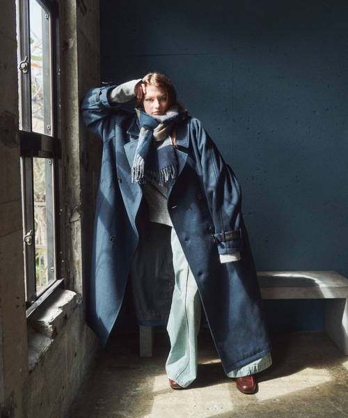 cii（シー）の「reversible check muffler / リバーシブルチェックマフラー（マフラー・メンズ・ブルー/ブラウン/ブラック・FREE）」の15枚目の写真