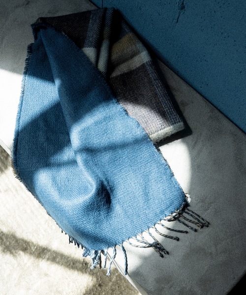 cii（シー）の「reversible check muffler / リバーシブルチェックマフラー（マフラー・メンズ・ブルー/ブラウン/ブラック・FREE）」の7枚目の写真