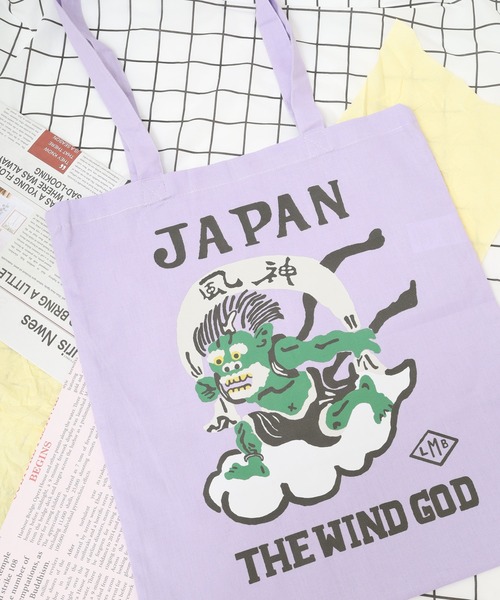 LUMBER(ランバー)の「LONG HANDLES ECO BAG(エコバッグ/サブバッグ・メンズ・ロイヤルブルー/ライトパープル/マスタード/イエロー/ターコイズブルー/グリーン・F)」の4枚目の写真