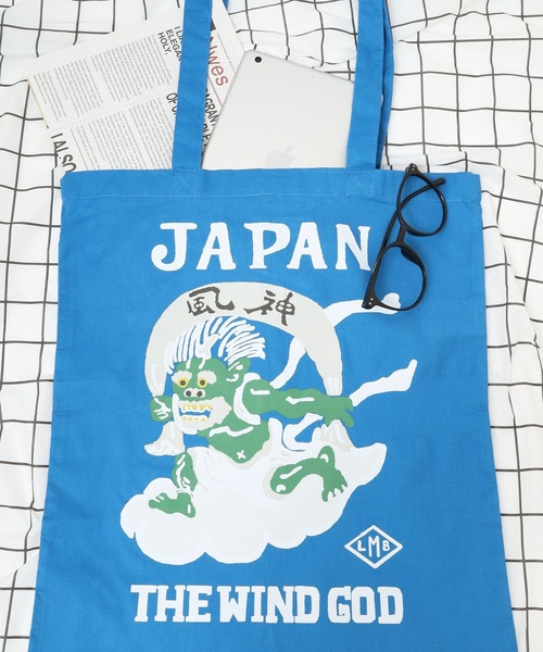 LUMBER(ランバー)の「LONG HANDLES ECO BAG(エコバッグ/サブバッグ・メンズ・ロイヤルブルー/ライトパープル/マスタード/イエロー/ターコイズブルー/グリーン・F)」の3枚目の写真