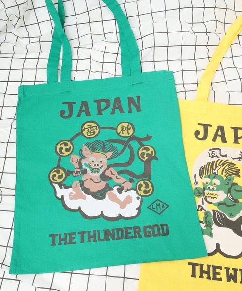 LUMBER(ランバー)の「LONG HANDLES ECO BAG(エコバッグ/サブバッグ・メンズ・ロイヤルブルー/ライトパープル/マスタード/イエロー/ターコイズブルー/グリーン・F)」の2枚目の写真