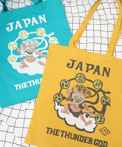 LUMBER(ランバー)の「LONG HANDLES ECO BAG(エコバッグ/サブバッグ・メンズ・ロイヤルブルー/ライトパープル/マスタード/イエロー/ターコイズブルー/グリーン・F)」の6枚目の写真