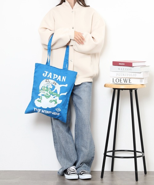 LUMBER(ランバー)の「LONG HANDLES ECO BAG(エコバッグ/サブバッグ・メンズ・ロイヤルブルー/ライトパープル/マスタード/イエロー/ターコイズブルー/グリーン・F)」の8枚目の写真