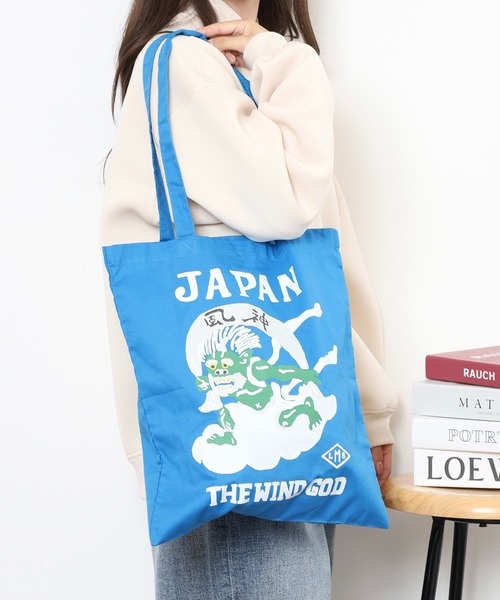 LUMBER(ランバー)の「LONG HANDLES ECO BAG(エコバッグ/サブバッグ・メンズ・ロイヤルブルー/ライトパープル/マスタード/イエロー/ターコイズブルー/グリーン・F)」の7枚目の写真