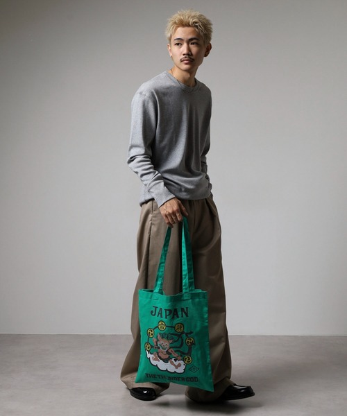 LUMBER(ランバー)の「LONG HANDLES ECO BAG(エコバッグ/サブバッグ・メンズ・ロイヤルブルー/ライトパープル/マスタード/イエロー/ターコイズブルー/グリーン・F)」の22枚目の写真