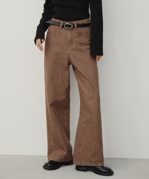 Aunt Marie's（アントマリーズ）の「フェードダイカラーデニムパンツ