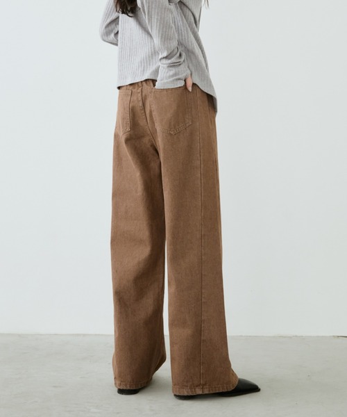 Aunt Marie's（アントマリーズ）の「フェードダイカラーデニムパンツ（デニムパンツ・レディース・グレー/ブラウン・LARGE/MEDIUM/SMALL）」の21枚目の写真