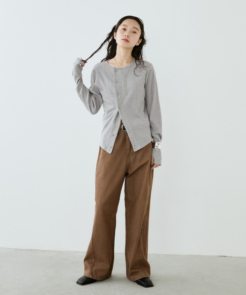 Aunt Marie's（アントマリーズ）の「フェードダイカラーデニムパンツ（デニムパンツ・レディース・グレー/ブラウン・LARGE/MEDIUM/SMALL）」の16枚目の写真