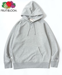 FRUIT OF THE LOOM/フルーツオブザルーム BASIC SWEAT HOODIE/オーバーサイズ 裏毛 無地 ロゴワッペン ワンポイント刺繍 スウェット パーカー フーディー/レディース メンズ